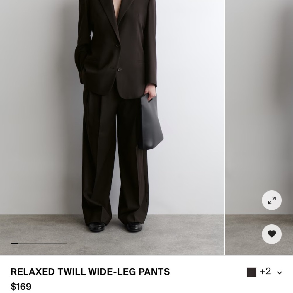 COS Black Relaxed Wide-Leg Pants